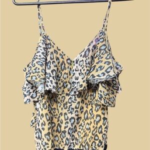 Vintage Marciano Leopard Print Camisole Top